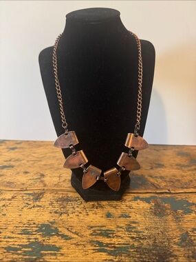 Copper-Tone Geometric Statement Necklace - Women Jewelry